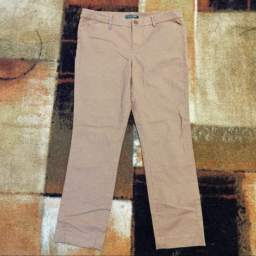 Tan/Brown houndstooth women’s pants